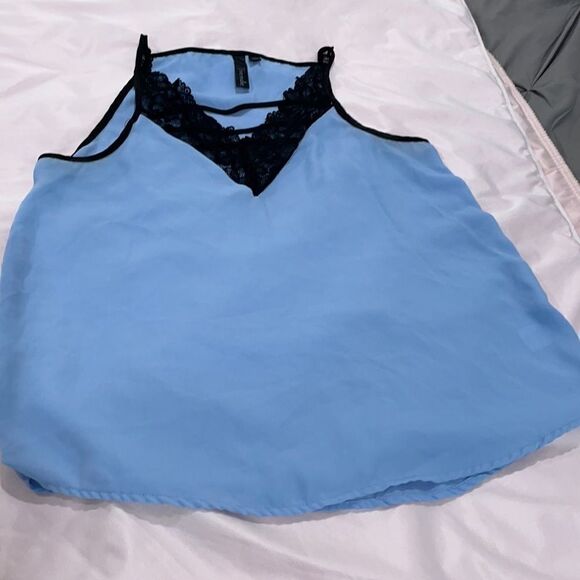 Baby doll baby blue tank top - Picture 1 of 4